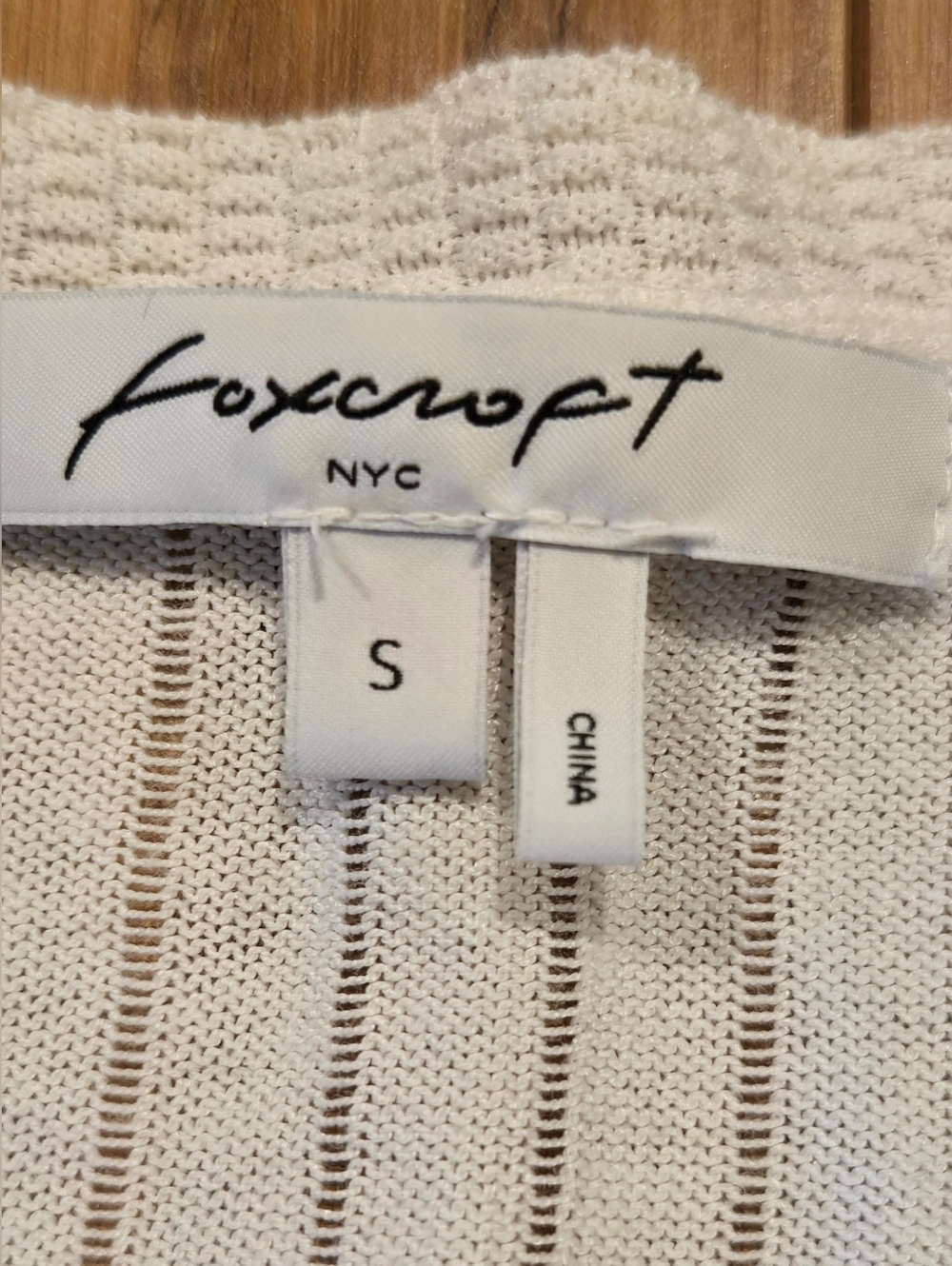 Foxcroft White Ribbed Open-Front Cardigan - Picture 6 of 8